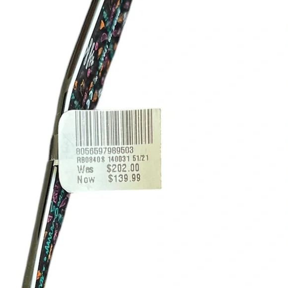 Ray-Ban Sunglasses RB 840 S 140031 Mega Wayfarer Black Green NWT - Picture 7 of 7